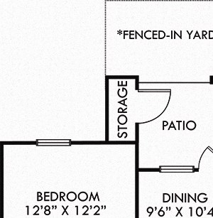 Marabella with Fenced-in Yard Marabella with Kitchen, Living, Dining, 1 Bedroom , 1 Bath and Fenced-in Yard